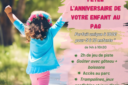 Fêtez l&#8217;anniversaire de vos enfants au parc